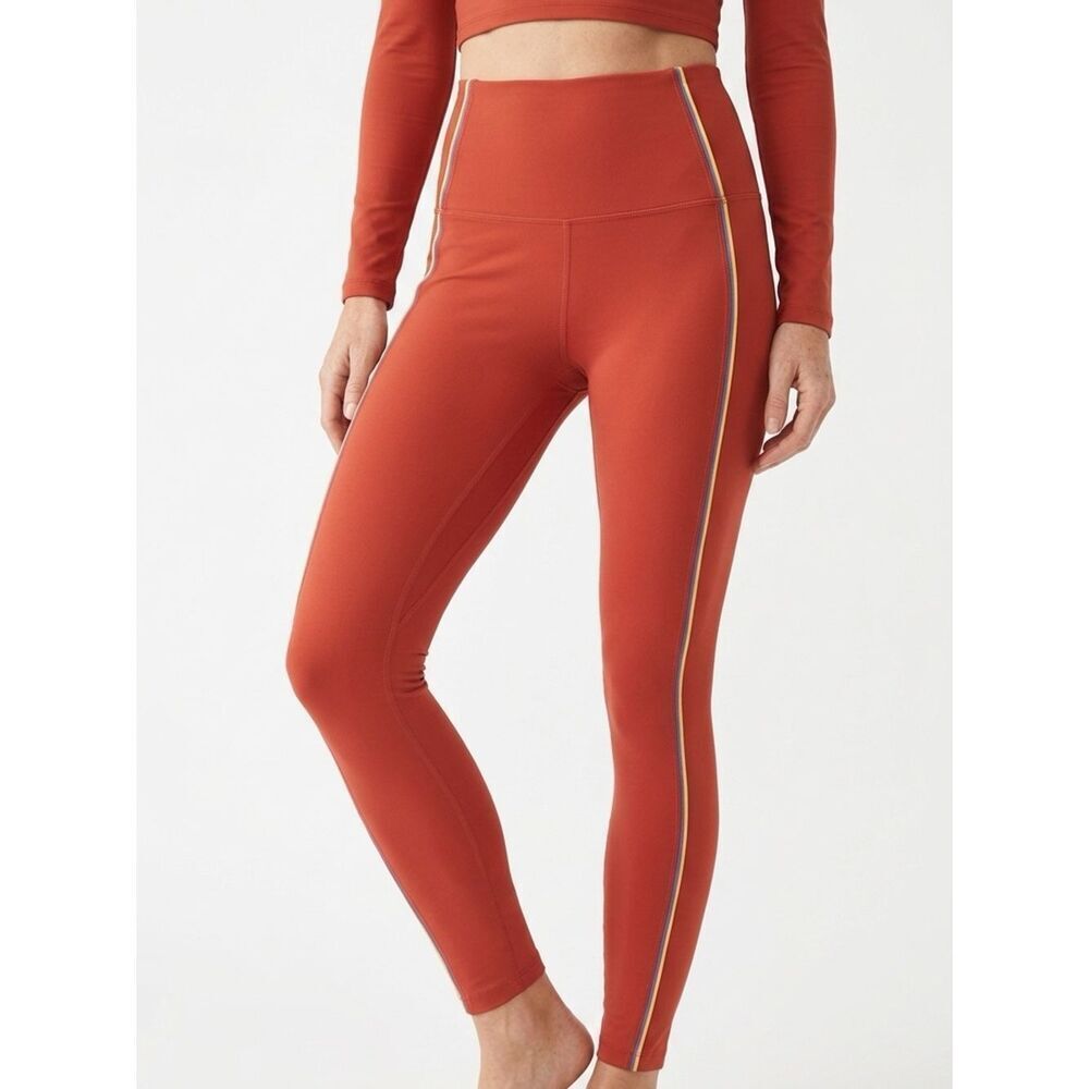 NIKE | Leggings Burnt Orange With Rainbow Stripe Women’s Size Small